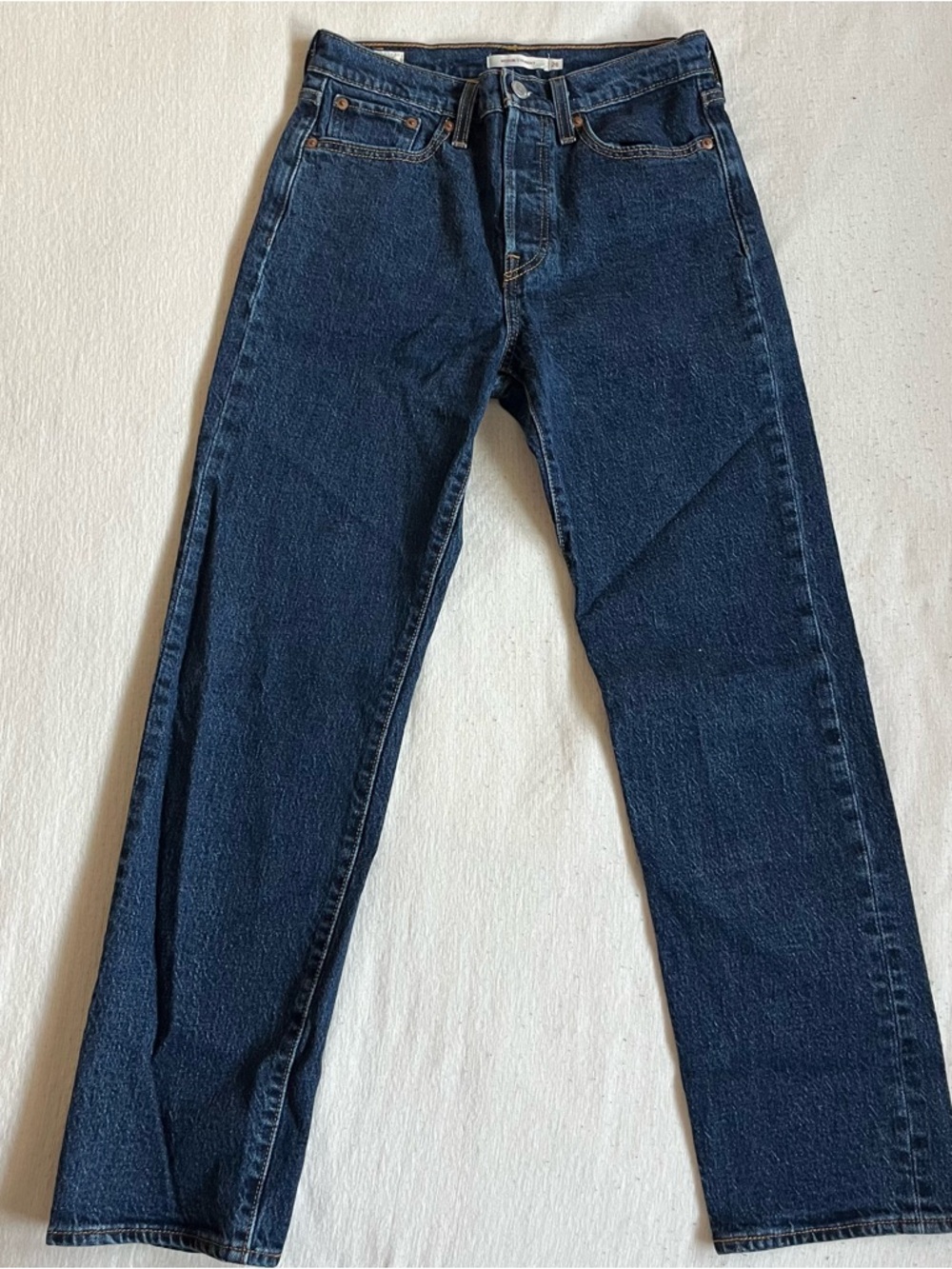 Women's Levi's Dark Wash Blue Wedgie Straight Leg Denim Jeans